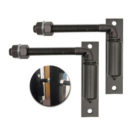 2 Pack Steel J-Bolt Hinge with Plate,Heavy-Duty Welded Hingefor Doors Gates,Heavy-Duty Driveway Gates for Welding on Larger Iron or Steel Gates(Black,A-5/8)