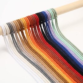 GOHOF Macrame Cord 3mm x 300m Premium Cotton Macrame Rope, 4 Strand Twisted Soft Cotton Cord, One of The Most Perfect Materials for Macrame Art, Cotton String Without Chemicals (Light purple)