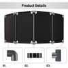 4 Panels Safety Barricade,7.8FT Removable Foldable Security Gates Barrier with