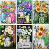 AiYuanzsh 6 Pack Diamond Paintings, Flower Diamond Painting Kits for