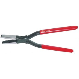 Stubai 280001 Tinsmith's Flat Nose Pliers with Teeth, Silver/Red/Grey, 240 mm
