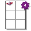 Label Planet® 6 Per Page/Sheet, 5 Sheets (30 Sticky SQUARE