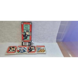 Vintage 1998 Monopoly Game Set of 4 Ceramic Tile Magnets