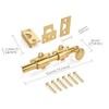 ZAUYX 6 inches 2 Pack, Polished Brass Dutch Solid Brass