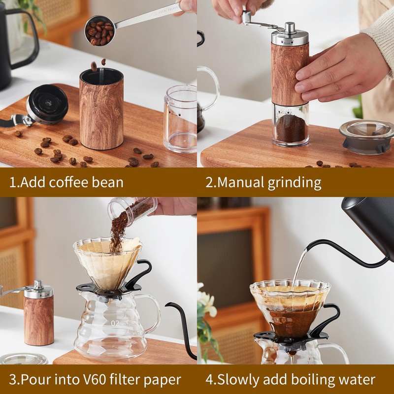Unbreakable Pour Over Coffee Maker Set – 6-Piece Set with