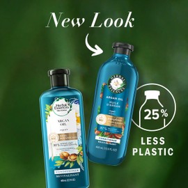 Herbal Essences Argan Oil Paraben Free Conditioner, Hair Repair, 400 mL, with Certified Camellia Oil and Aloe Vera, For All Hair Types, Especially Damaged Hair