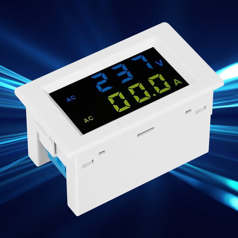 Digital Display Voltmeter Accurate White Black Measuring Current Machine EquipmentDouble