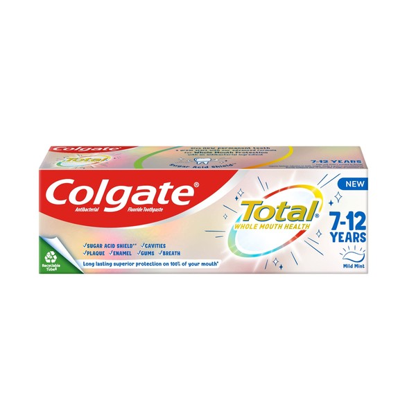 COLGATE Total 7-12 Years Mild Mint Toothpaste, 50ml