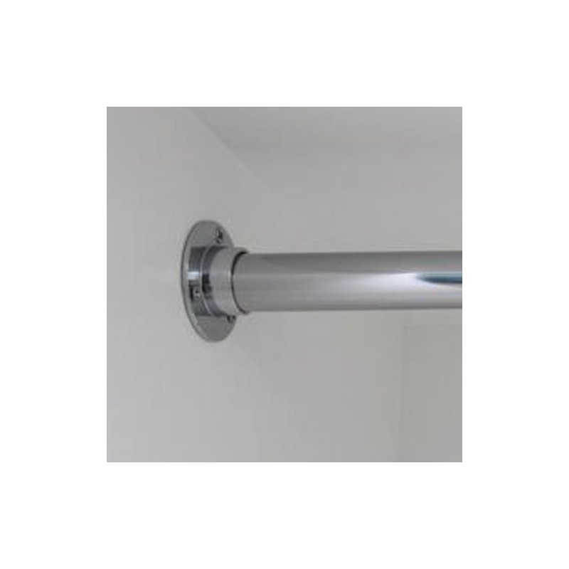 2 x Wardrobe Rail 25mm Round Tube End Sockets in