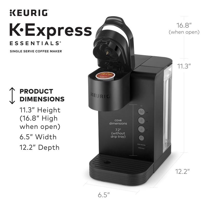 Keurig K-Express Essentials Single Serve K-Cup Pod Coffee Maker, Black/Navy/Red