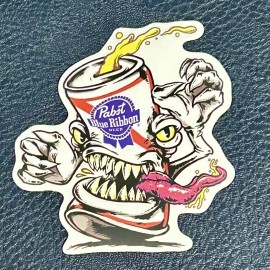 Hipster Crazy Can Sticker Vinyl Retro Vintage 3”