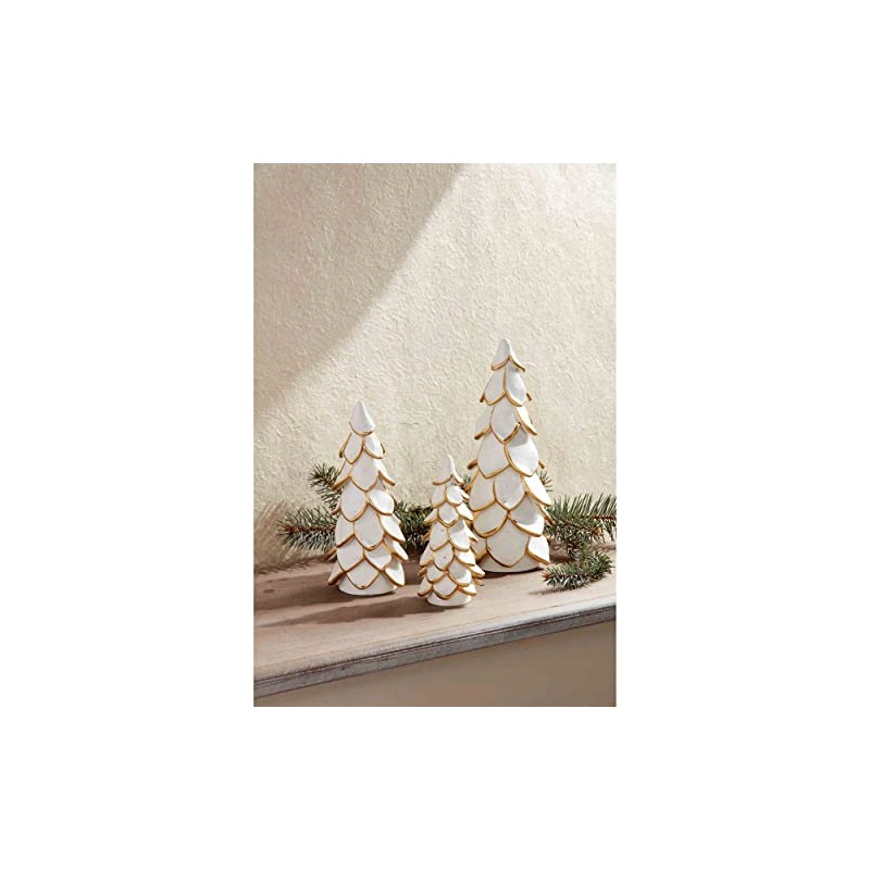 Mud Pie Gold Cermaic Tree, 6" x 3", Small