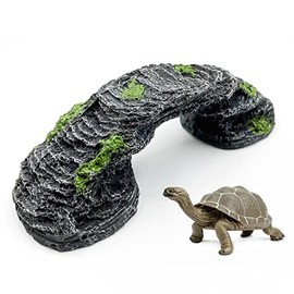 Turtle Basking Platform,Rocks for Turtle Tank,Tortoise Resting Terrace,Tortoise Climbing Platform,Fish Tank Stone Aquarium Rock Landscaping Ornament for Frogs Newts