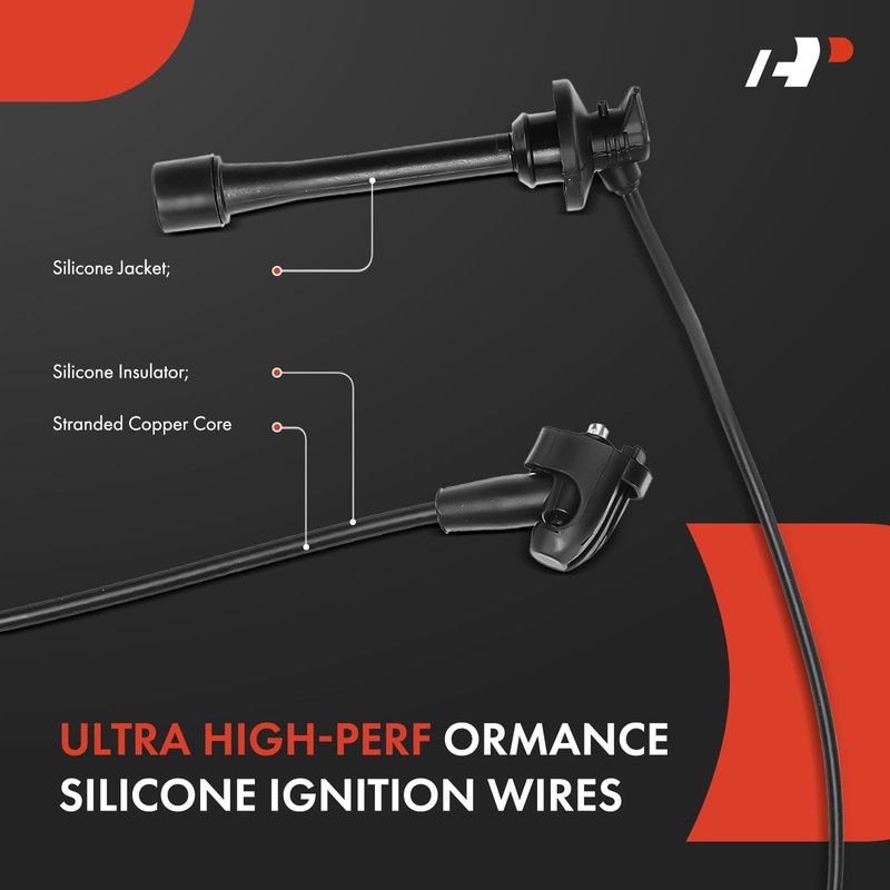 A-Premium 3 Ignition Coils with 3 Spark plug Wires and