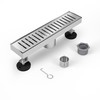 Shower Drain Stainless Steel for Bathroom: Brushed Nickel Linear Shower