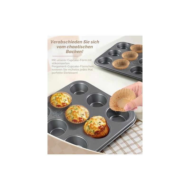 Bake Choice Standard Muffin Mould for 12 Moulds, Contains 100