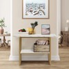 CLEEMAN Entryway Table with Storage, 2-Tier Narrow Sofa Table with