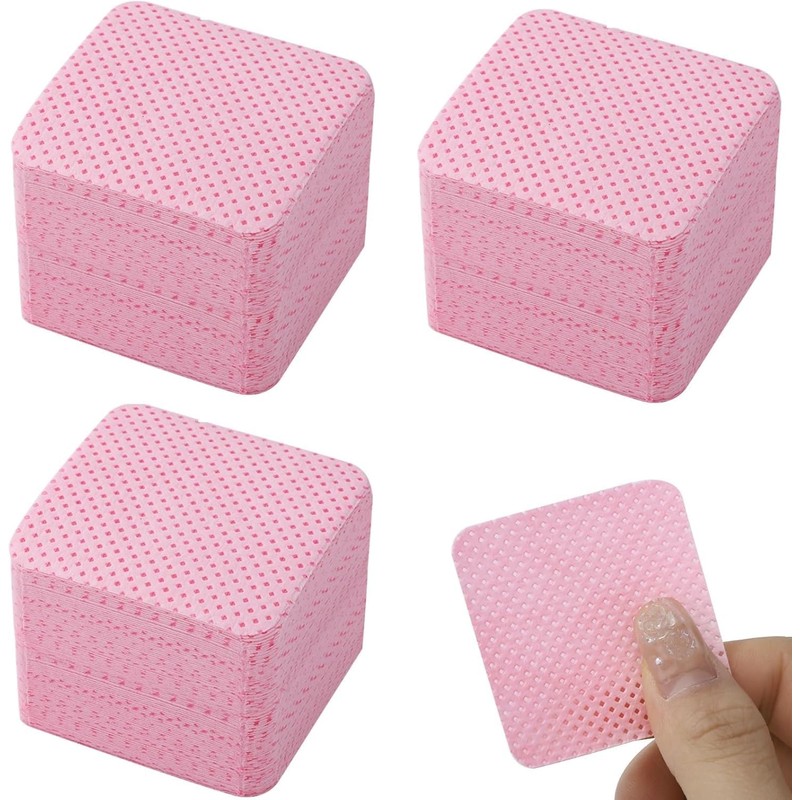 Celulosa para Uñas sin Pelusa, 200Pcs Almohadillas para Limpiar Uñas,