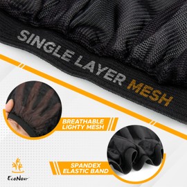 EcoNour Car Window Sun Shades for MPV & Minivan Sliding Door Rear Windows | Elastic Mesh Sunshade for Baby & Passenger Comfort | Car Window Accessories | 2 Pack Side Window Shades