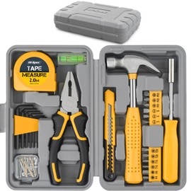 Hi-Spec 25 Pcs Small Compact Mini Hand Tool Set for Home Office DIY Basic Household Repairs in Portable Tool Box