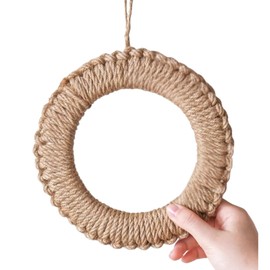 store88 Stylish Heat Resistant Flax Grass Scandinavian Natural Material Natural Wall Hanging Round Round Diameter 7.9 inches (20 cm)