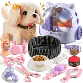 Vanvimen 16 Pcs Robot Dog Toys for Girls, Toys for 3 4 5 6 7 8 Year Old Girls Kids Boys, Realistic Robot Puppy Toddlers Girl Toy for 5-7 6-8, Ideas Birthday Gifts for Girl 3 4 5 6 Year Old