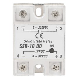SSR-10 DD Solid State Relay,Single-Phase 10A 5-220VDC Solid State Relay Module AC-AC for Industrial Automation Process，CNC Machine Tools