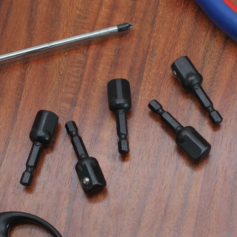 Murtenze 5PCS 1/2 Impact Socket Adapter Kit, Black Socket Adapter