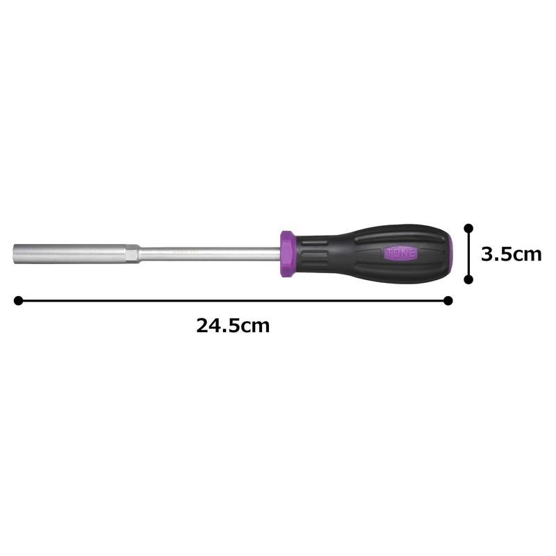 TONE Power Grip Box Driver (Deep Type) PGBD-08L, Purple, Double