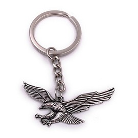 H-Customs Eagle bird owl griffin keyring pendant silver metal