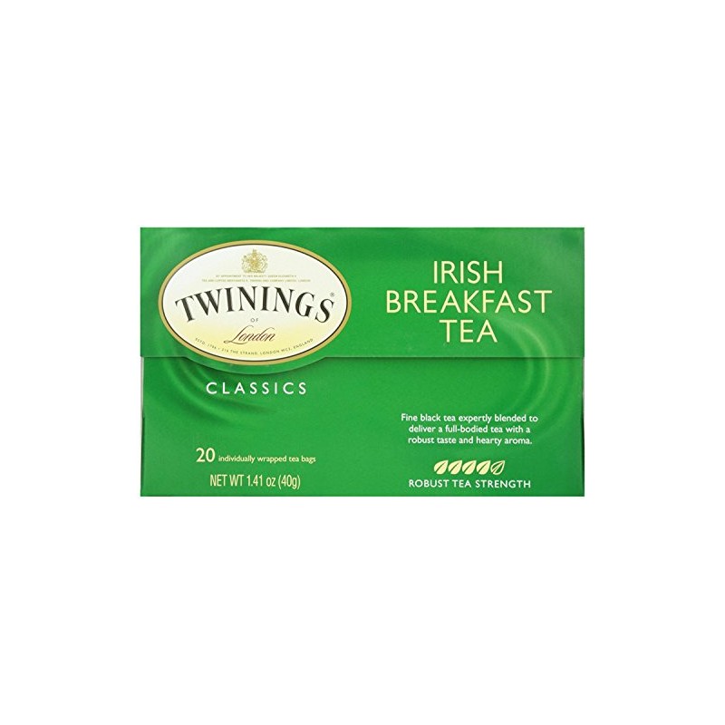 Twinings, Irish Breakfast Tea, Tea Bags, 20 ct