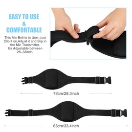 Svee Mic Belt Mic Fitness Adjustable Microphone Black Instructor Microphone Strap Belt for Fitness(10 Pieces)