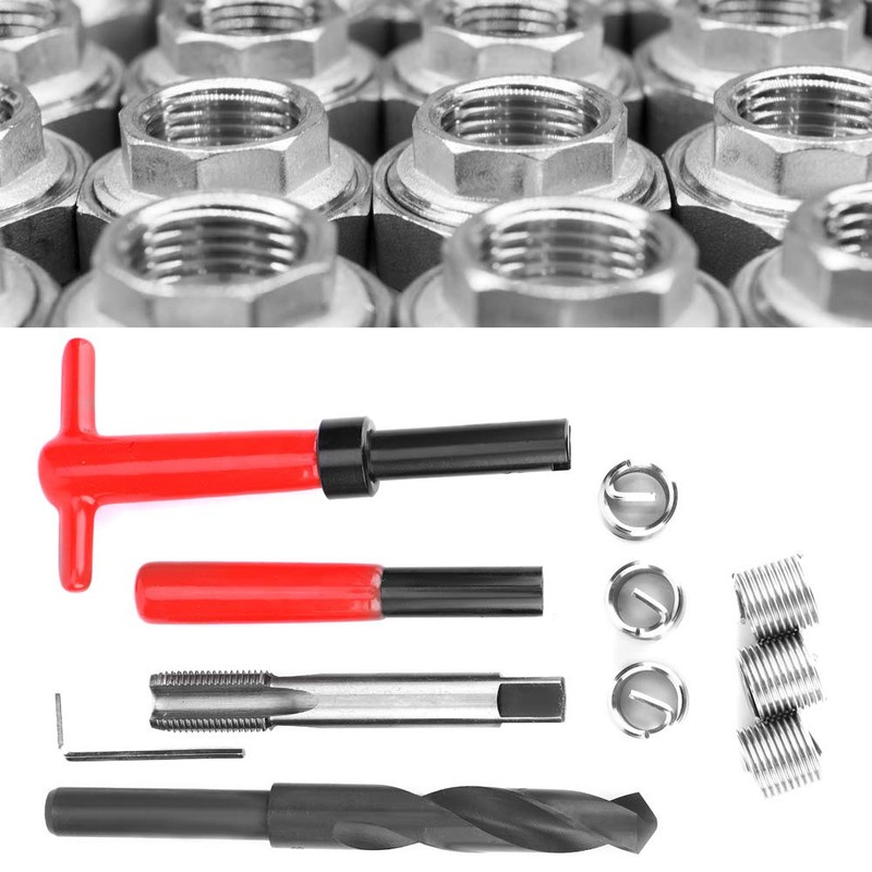 11Pcs M16x1.5 Thread Repair Kit Stainless Steel Drill Helicoil Repair
