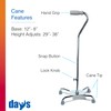 Days Quad Cane with Wide Base – Adjustable Walking Cane