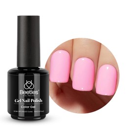 Beetles Gel Nail Polish, 1 Pcs 15ml Pink Gel Polish Solid Silk Rosettes Nail Art Soak Off Manicure Salon DIY Gel Nail Design Decoration