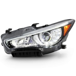 ACANII - For 2014-2022 Infiniti Q50 w/o AFS OE Style LED DRL Projector Headlight Headlamp Replacement Left Driver Side