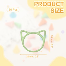 PATIKIL Crochet Stitch Markers, 30Pcs Knitting Markers Needle Pin Cat Locking Stitch Marker for Sewing Crocheting DIY Craft, Green