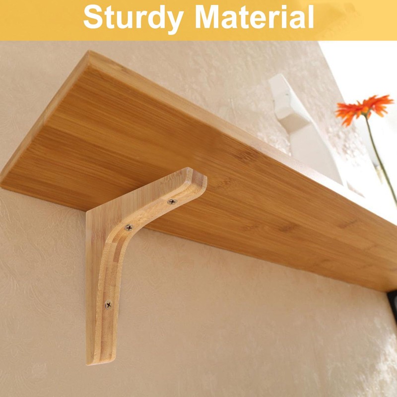 GDFYMI Wooden Shelf Brackets, Wood Support Triangle Shelf L Shape