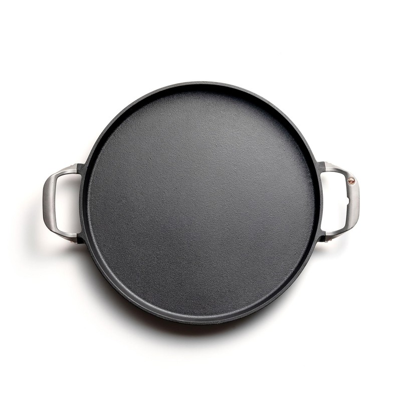 Outset Grill Paella and Deep Dish Pizza Pan, Cast Iron