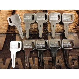 Ignition Keys Hyster Forklift, Lull Telehandler, NH Skid Steer, Upright/Yale (10)