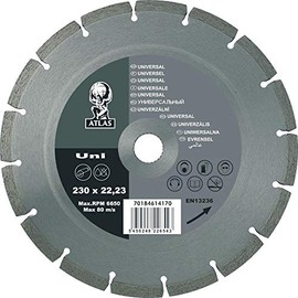 Norton Clipper 70184614170 Diamond Blade for Atlas UVI Angle Grinder, 0 V, Grey, 230 mm