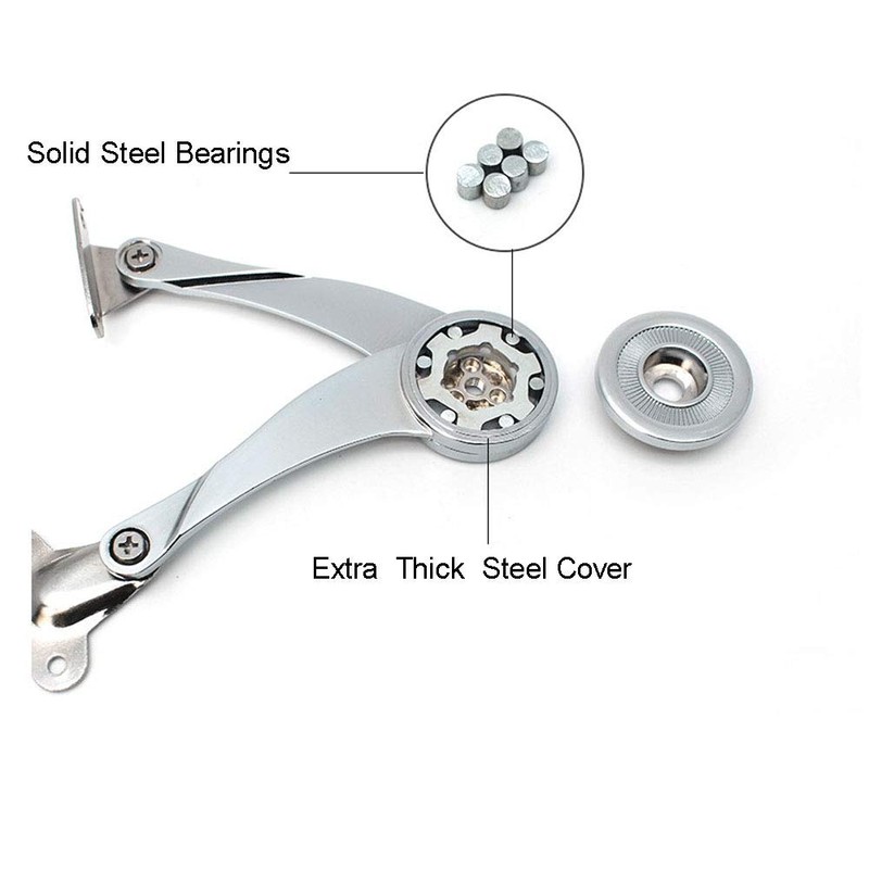 Set of 4 NUZAMAS Lid Support Hinges, Stop Any Angle,