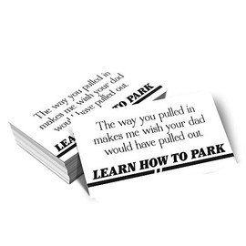 Learn How To Park - Bad Parking Business Cards (Pack of 100)