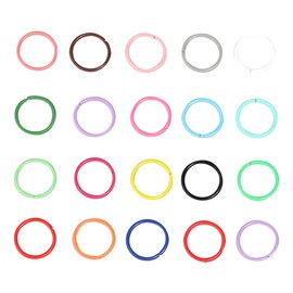 HugeDE 200 Pcs Colored Metal Jump Rings, 8mm; Great for DIY Jewelry Making & Repair