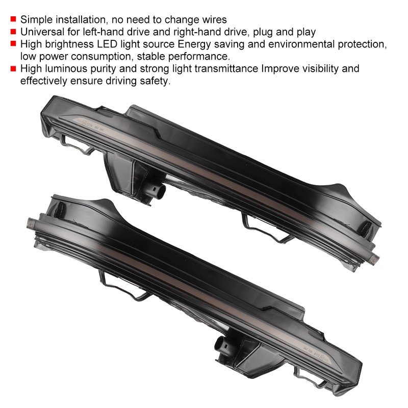 12V 1.5W LED Dynamic Sequential Blink Exterior Side Mirror Indicator
