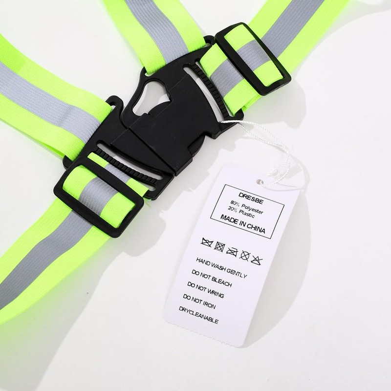 DRESBE Reflective Vest Gear Unisex Warning Vests Adjustable Laser Safety