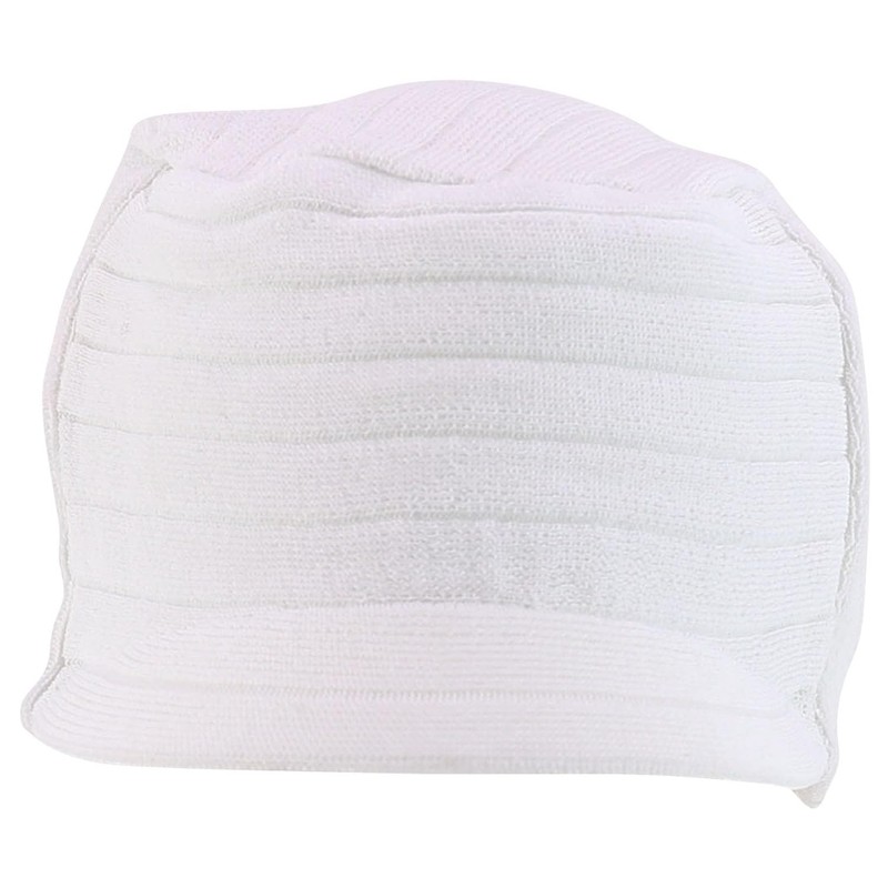 Armycrew Stretchy Top Flat Knitted Visor Beanie Hat - White
