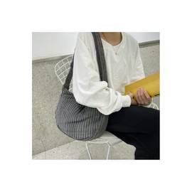 Ulisty Damen Klein Cord Hobo Tasche Breiter Gurt Umhängetasche Schultertasche Lässig Messenger Schulranzen Handtasche Tägliche Tasche Schwarz