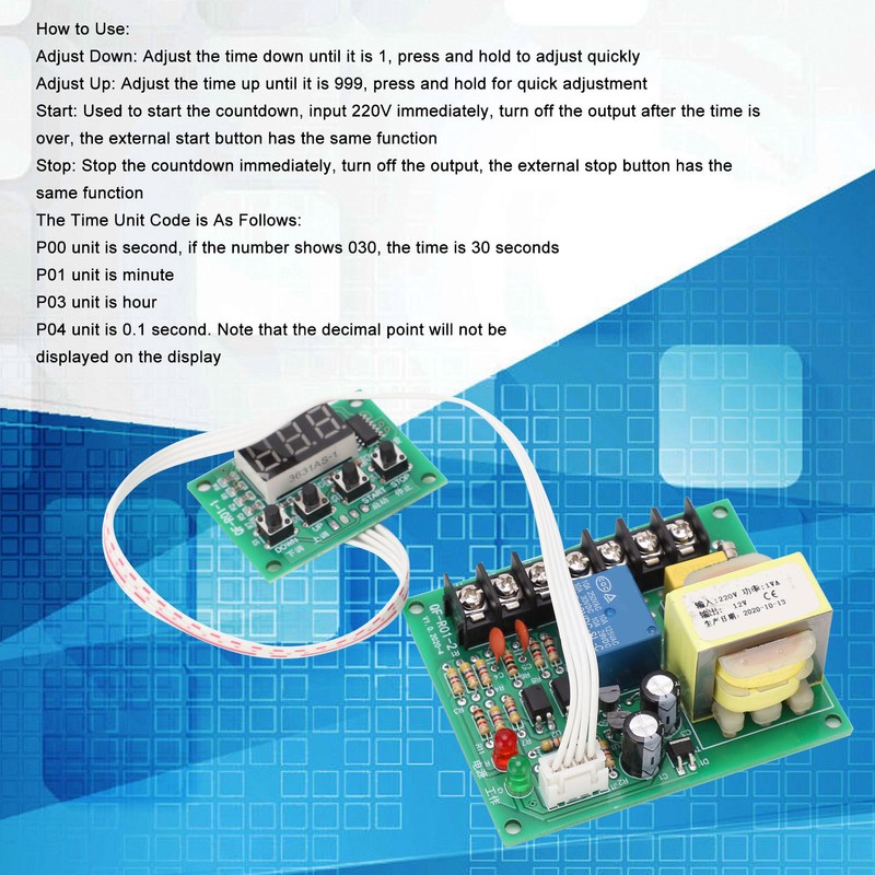 Delay Relay Module Optocoupler Isolation Timer Industrial Control Components QFR012