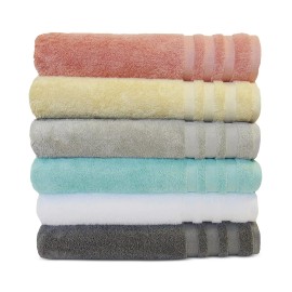 Jessica Simpson Made in the USA Soft Ringspun Cotton 16 x 30 Hand Towel - Shrimp